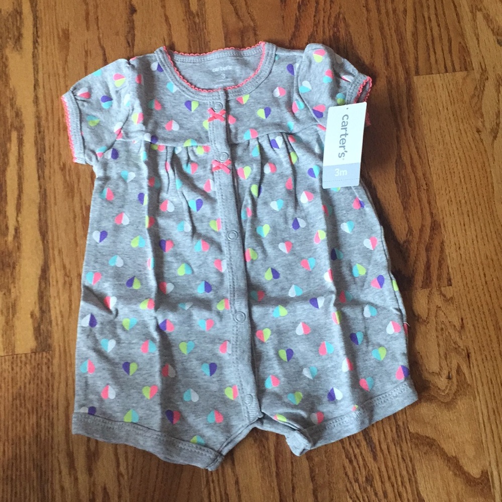 NWT Carter's Heart Romper sz 3 months baby girl